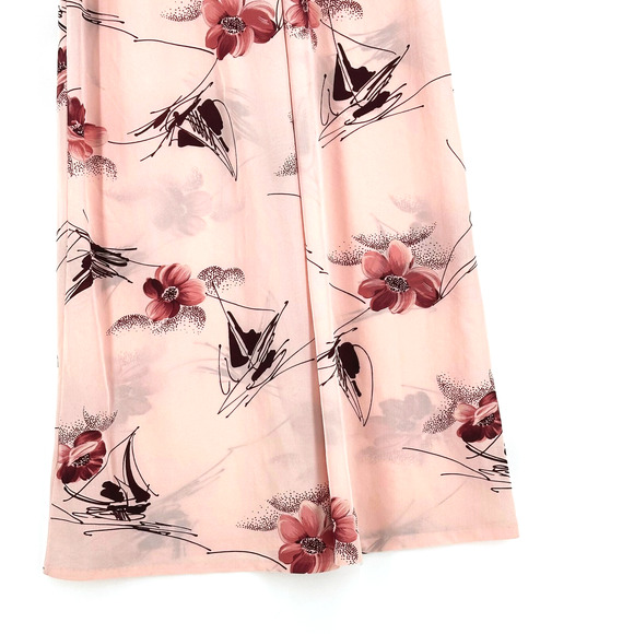 VTG 70s Womens Maxi Slip Dress Small? Floral Retro Babydoll Boho Hippie Sheer - Picture 3 of 6